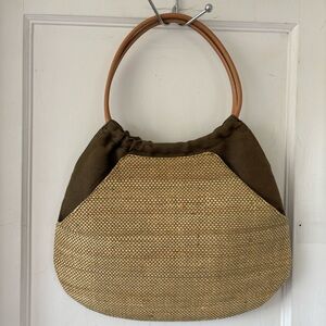NWOT GAP Brown and Tan burlap bag